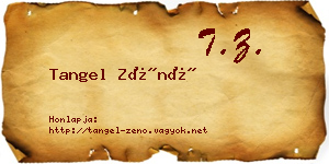 Tangel Zénó névjegykártya